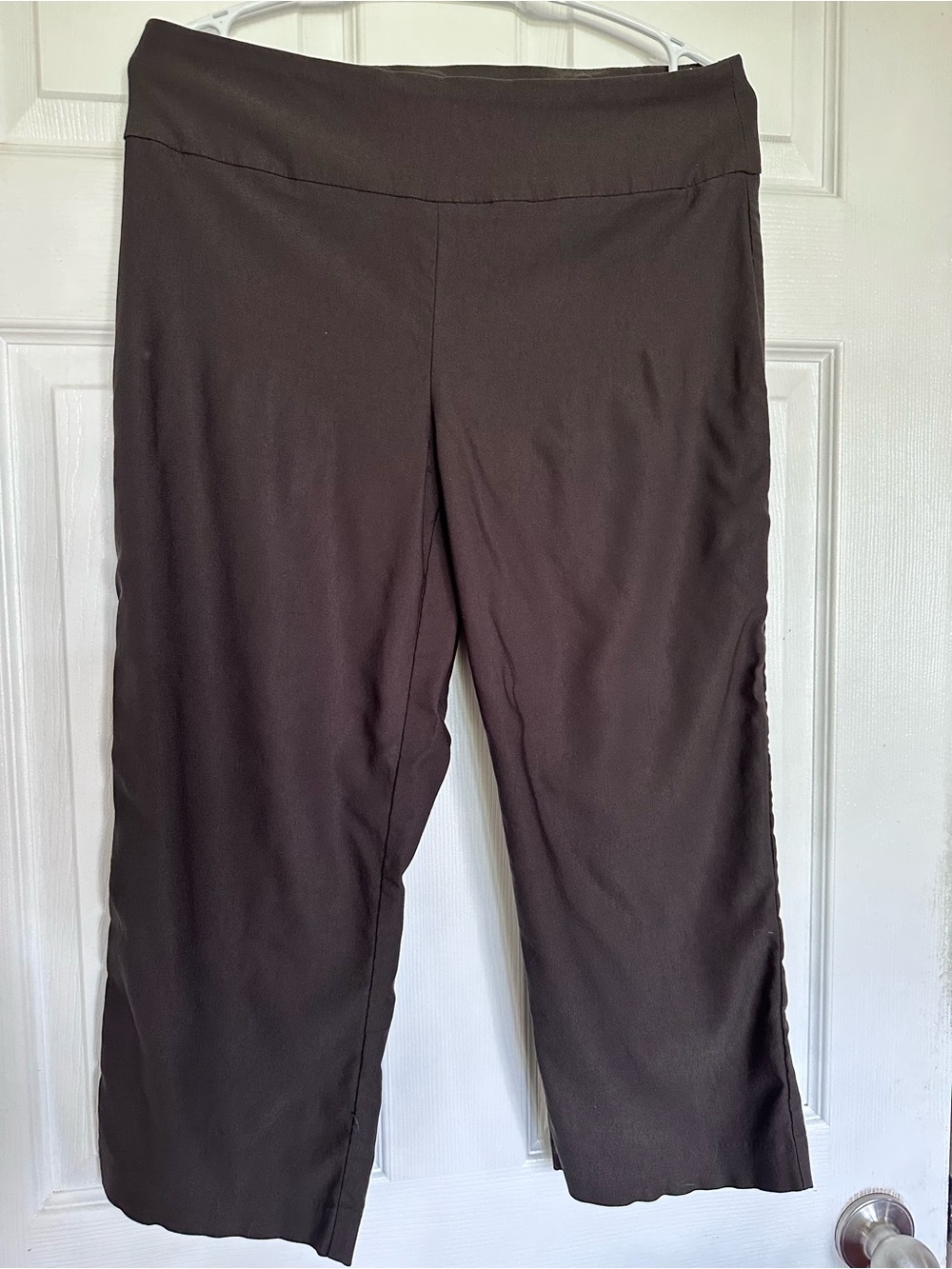 Tribal Brown Pull-On Wide Leg Capris
